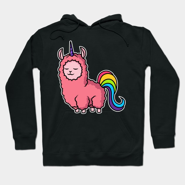 Llamacorn Cute Gift Rainbow Unicorn Llama product Hoodie by theodoros20